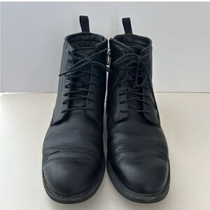 Timberland Cobelton Mens Size 9 Chukka Boots Black Leather Lace Up Zip Up 5547A